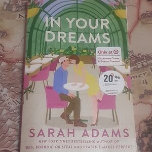 In Your Dreams by Sarah Adam's 2025 Target exclusive paperback book. Sticker on